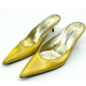 Dolce Gabbana Hologram Leather Kitten Heels